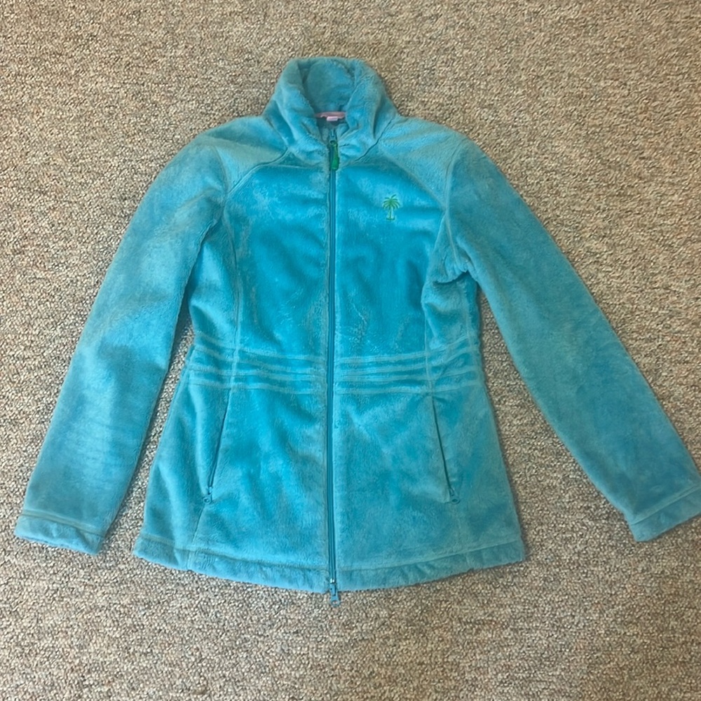 Lilly Pulitzer Turquoise Zip-up Fleece